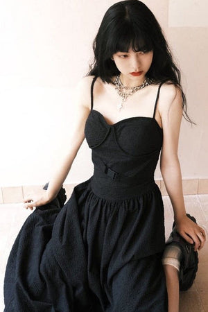 Elegant Jacquard Strap Dress