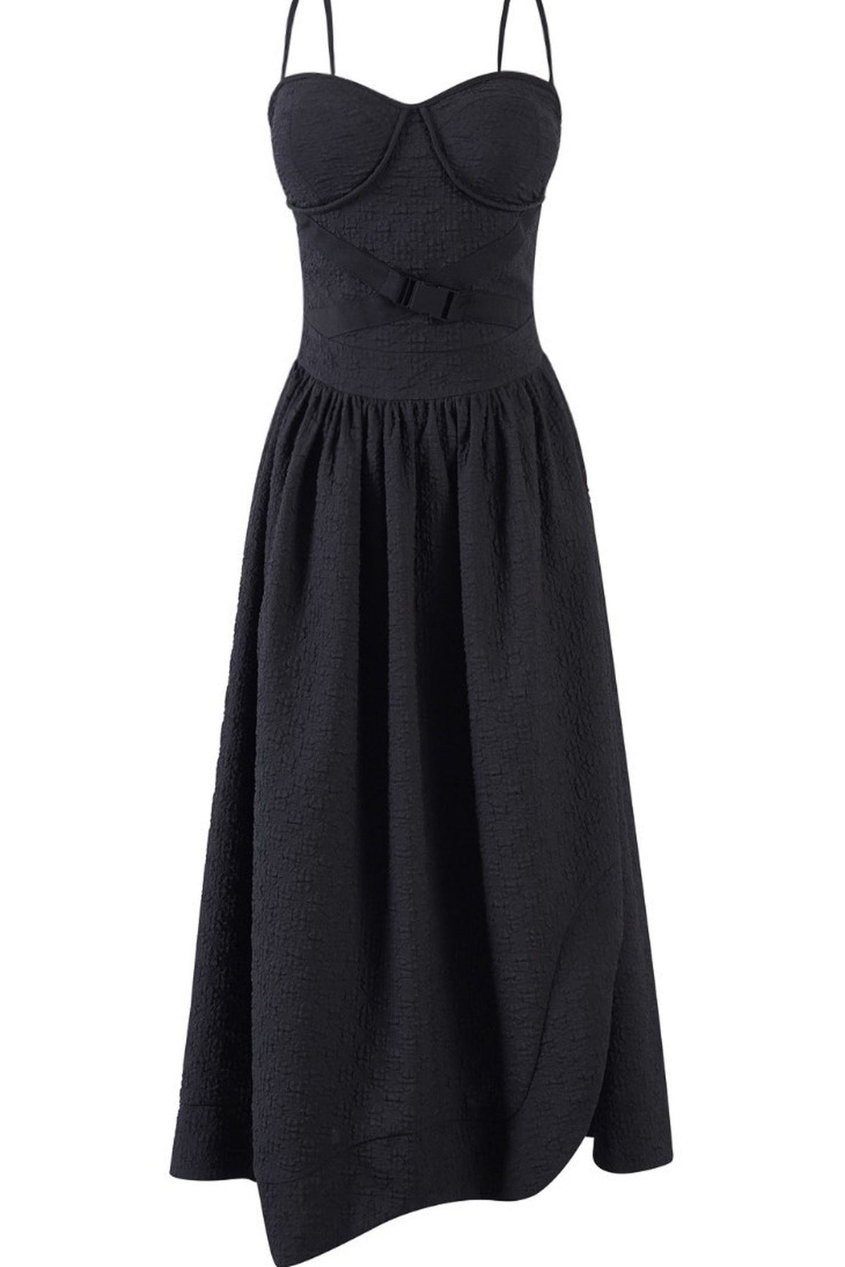 Elegant Jacquard Strap Dress
