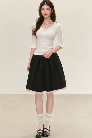 Elegant Knitted V-Neck Top