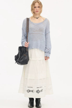 Elegant Lace A-Line Skirt