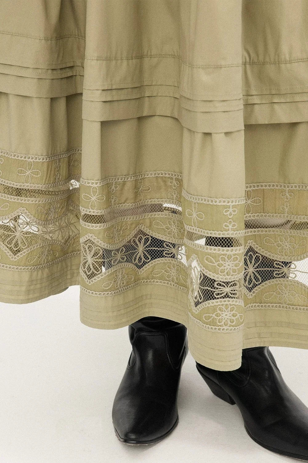 Elegant Lace A-Line Skirt