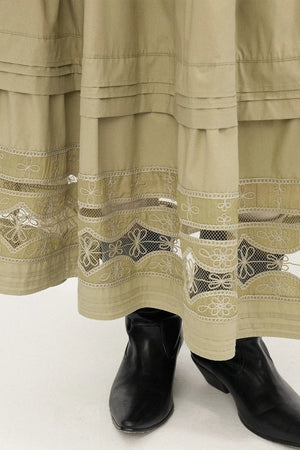 Elegant Lace A-Line Skirt