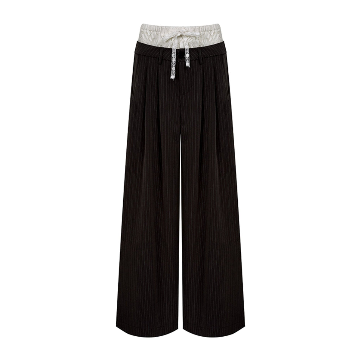 Elegant Lace Trim Pants
