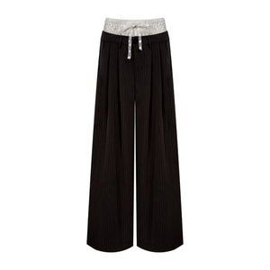 Elegant Lace Trim Pants