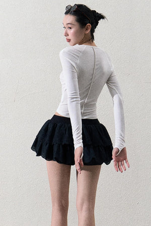 Elegant Layered Lace Skirt