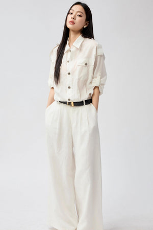 Elegant Line White Shirt