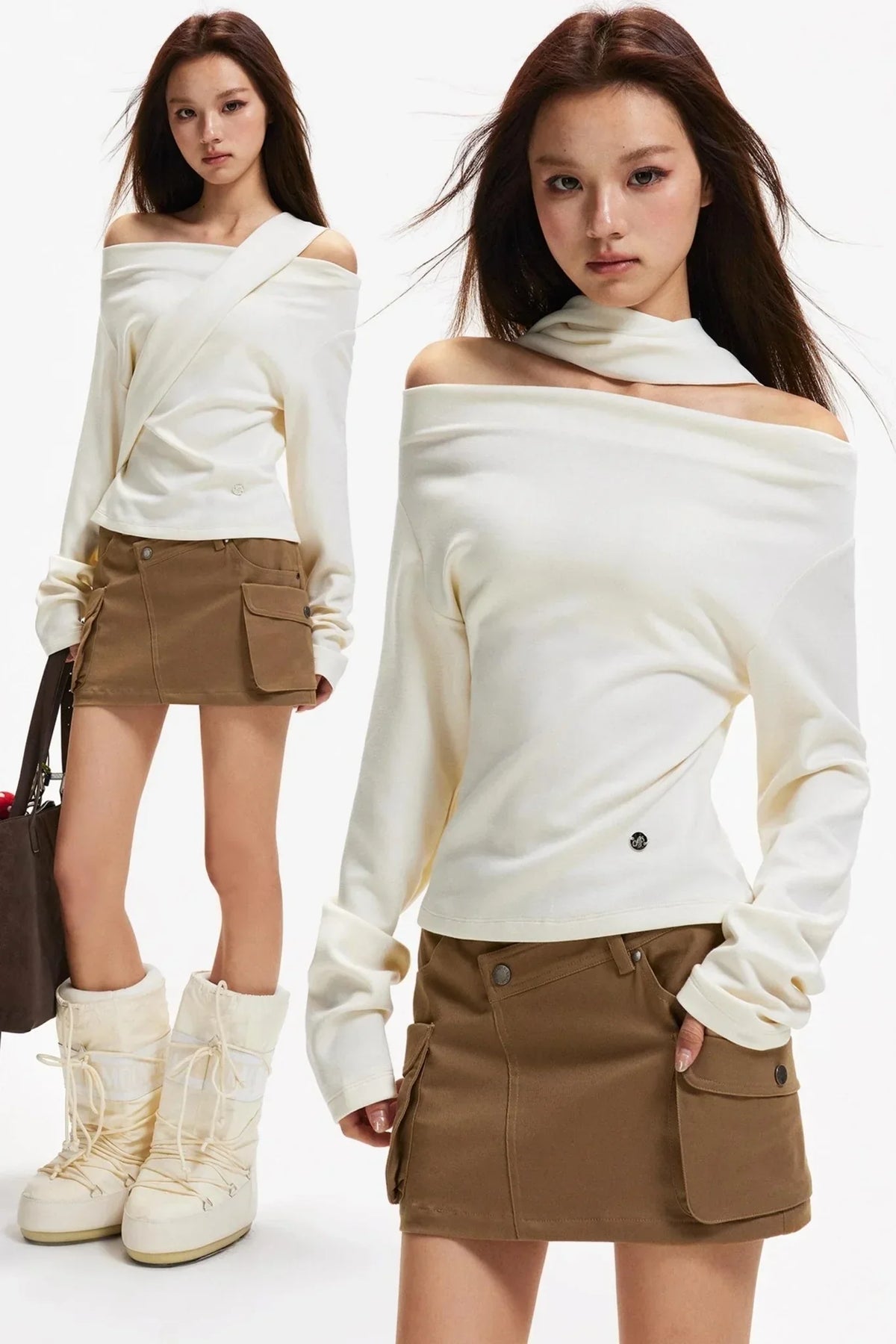 Elegant Off-Shoulder Knit Top