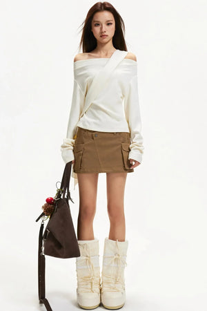 Elegant Off-Shoulder Knit Top