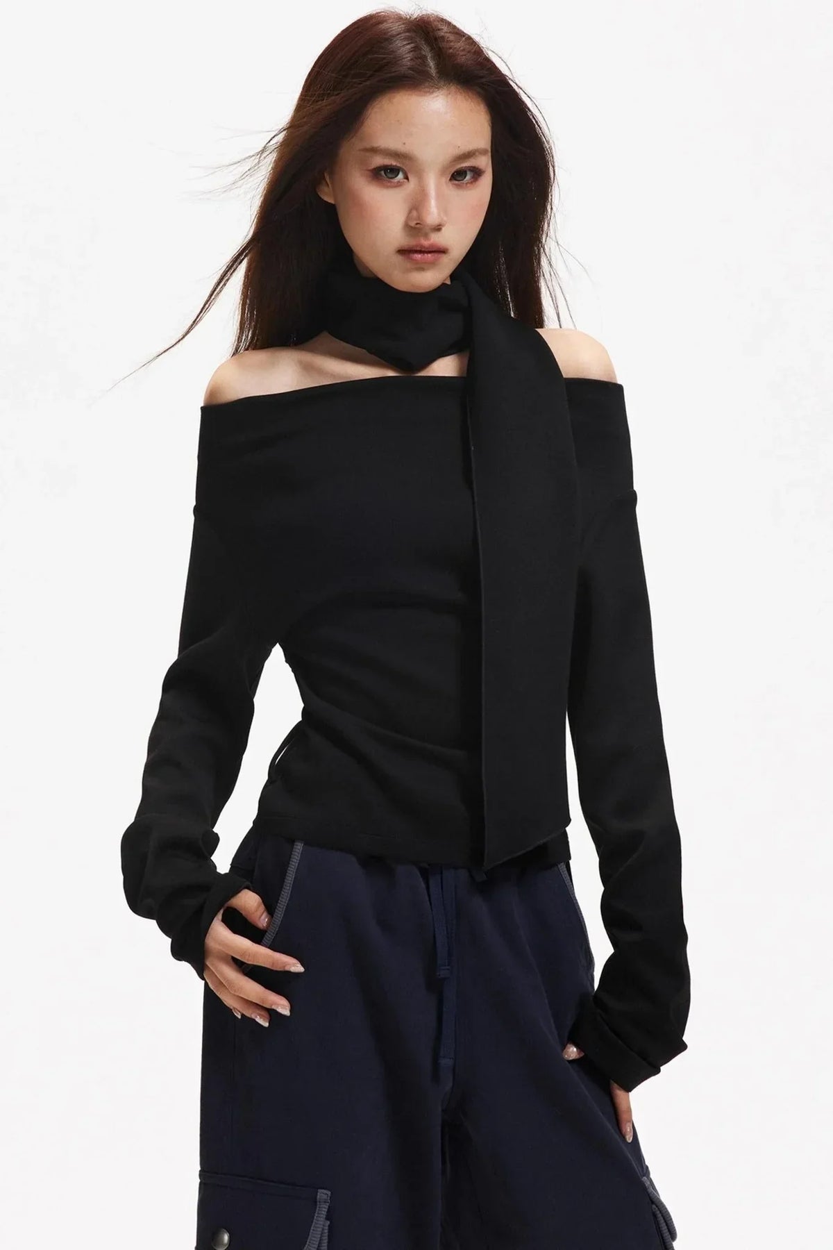 Elegant Off-Shoulder Knit Top