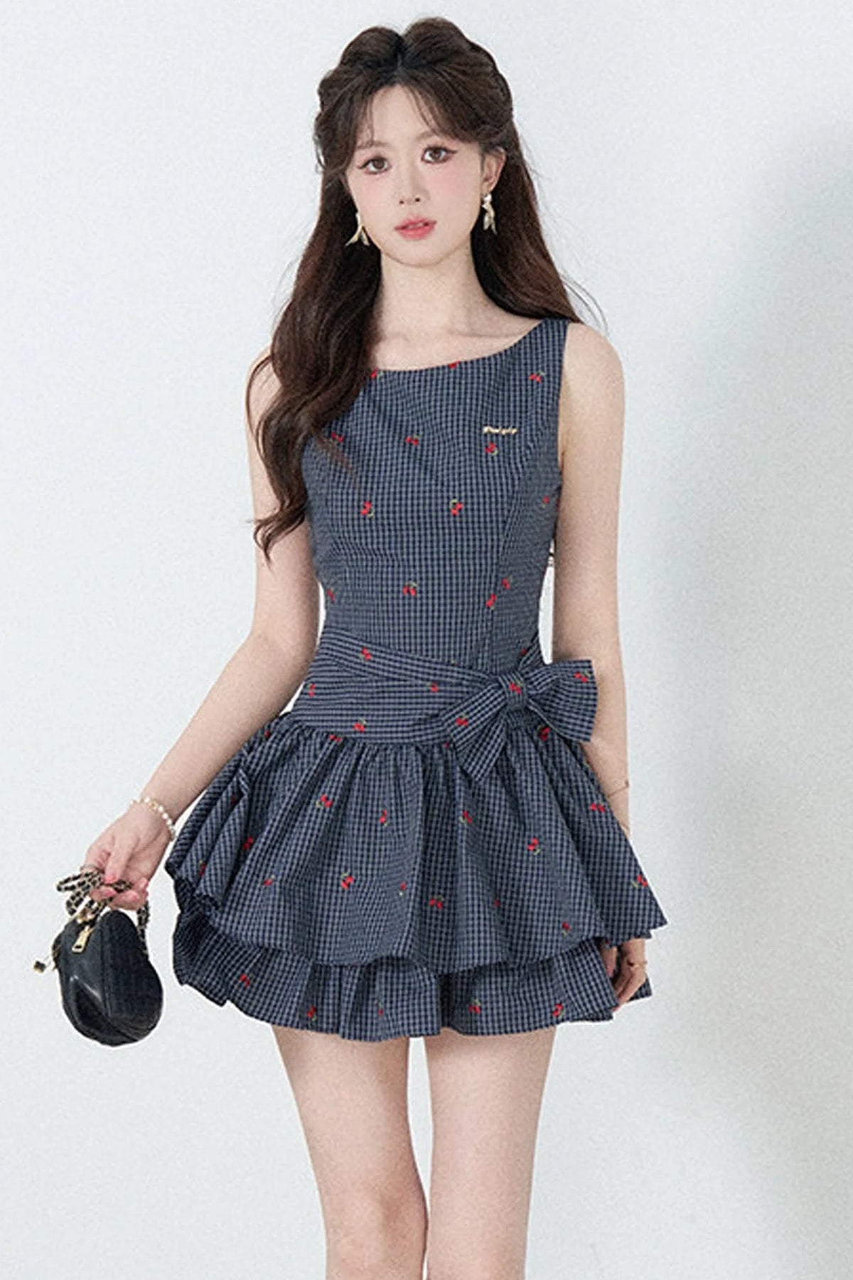 Elegant Plaid Vest Dress