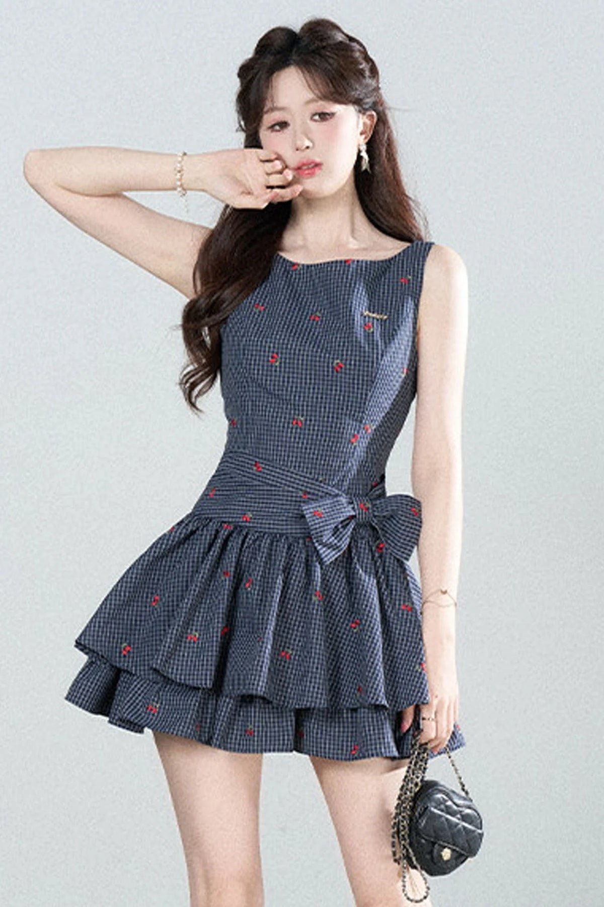 Elegant Plaid Vest Dress