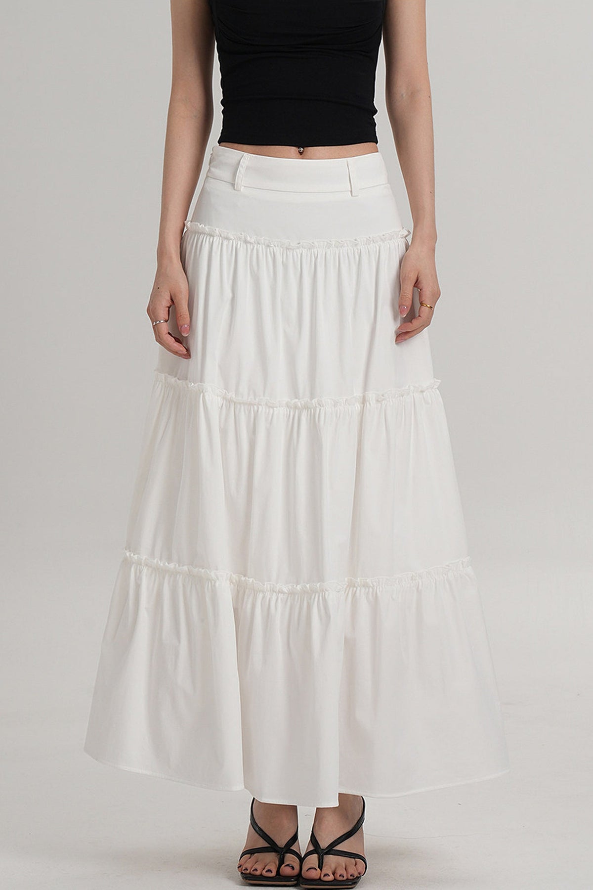 Elegant Pleated A-Line Skirt