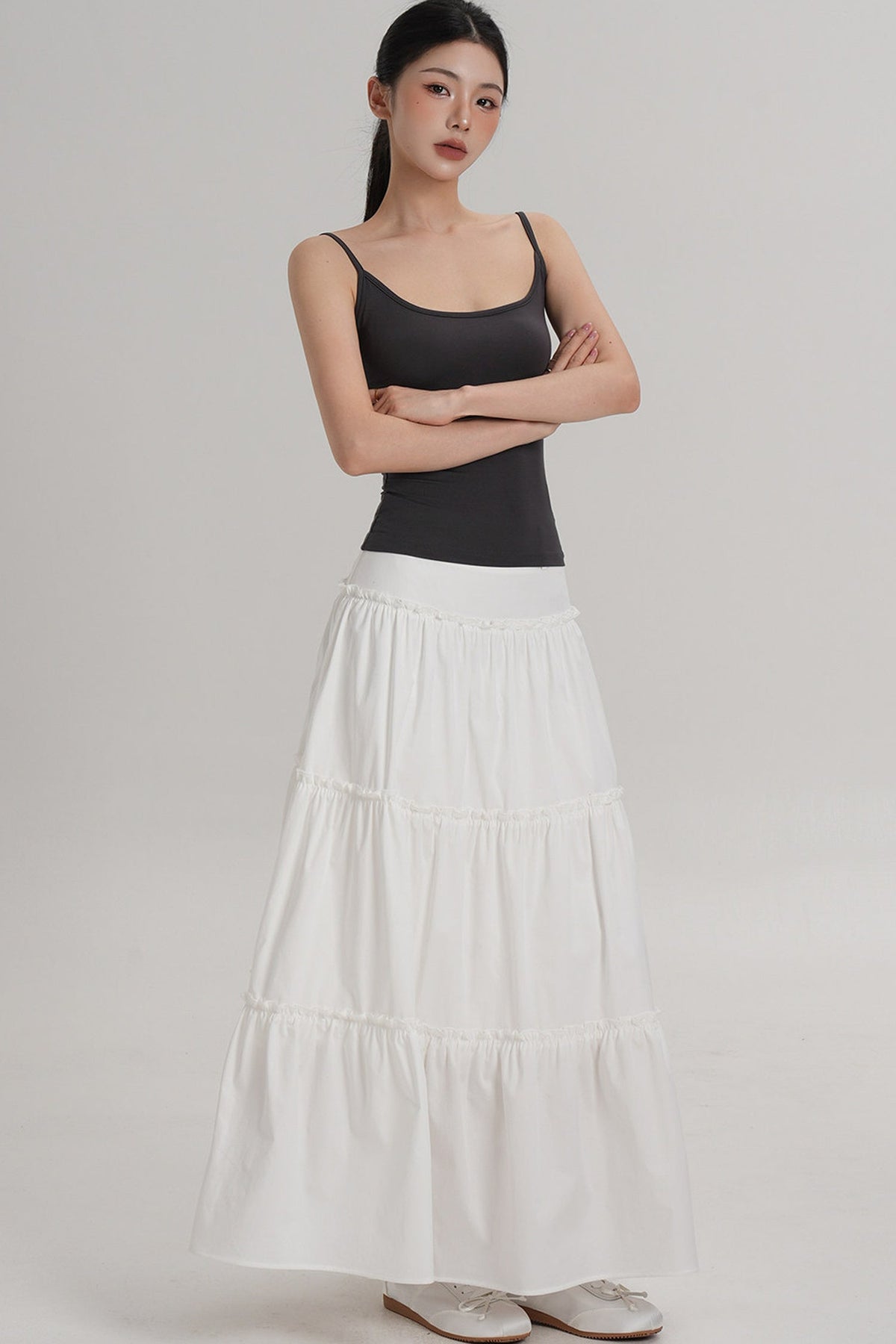 Elegant Pleated A-Line Skirt