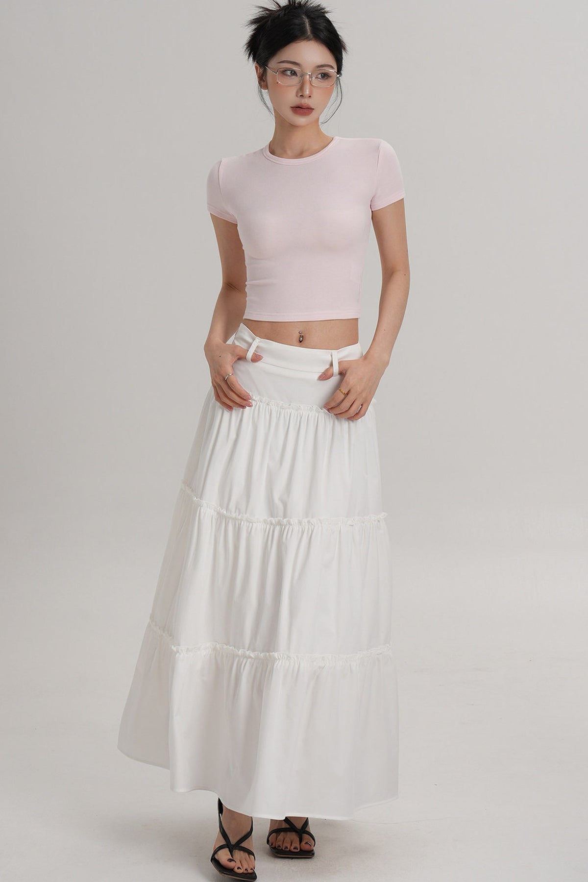 Elegant Pleated A-Line Skirt