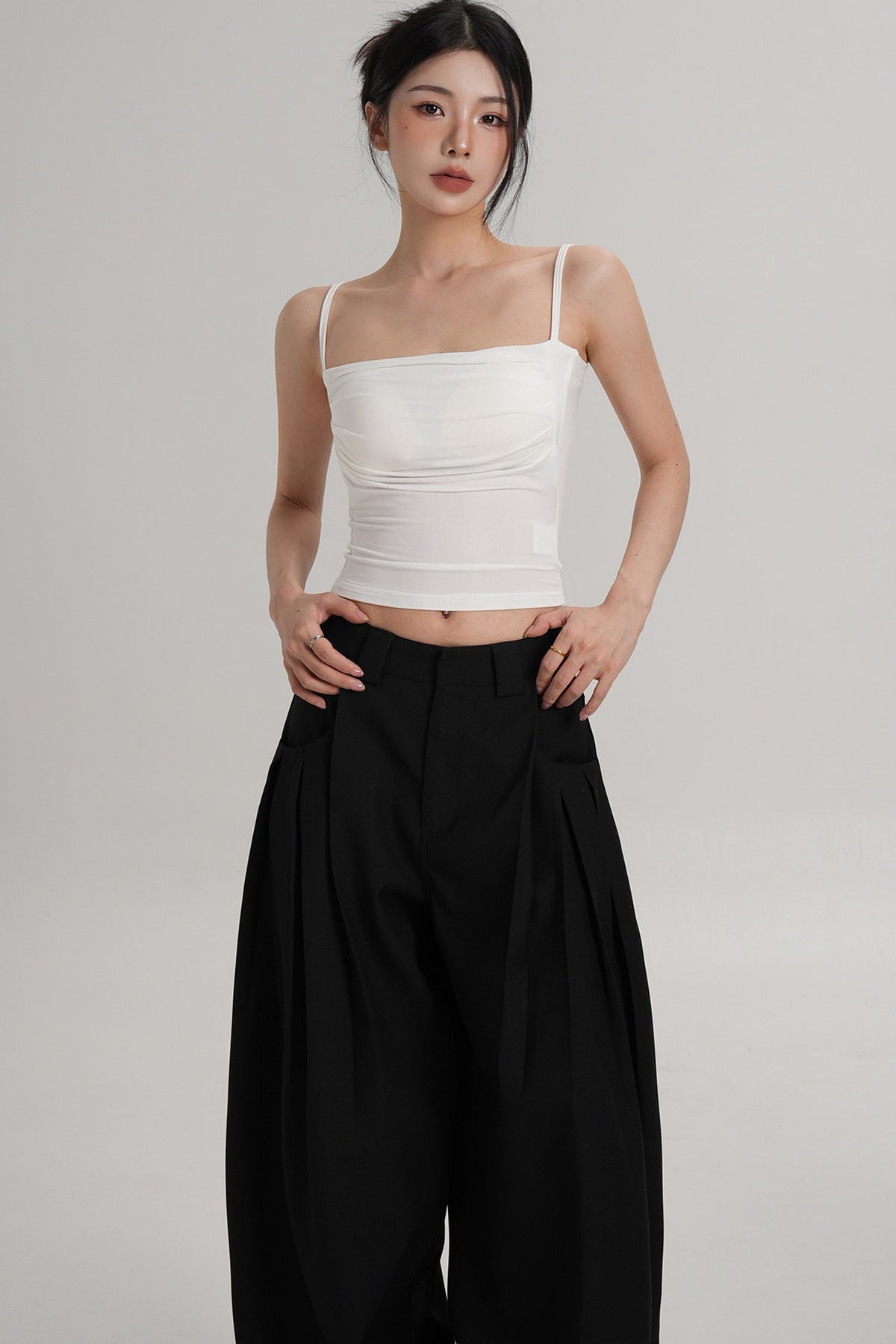 Elegant Pleated Camisole Top