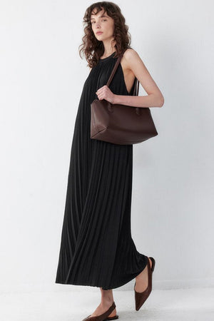 Elegant Pleated Gown Dress