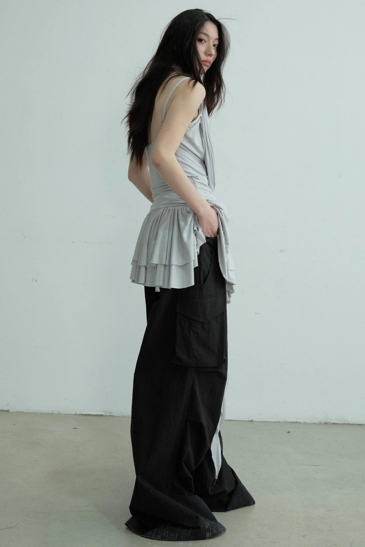 Elegant Pleated Peplum Vest