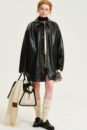 Elegant PU Leather Jacket