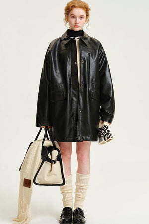 Elegant PU Leather Jacket