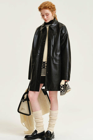 Elegant PU Leather Jacket