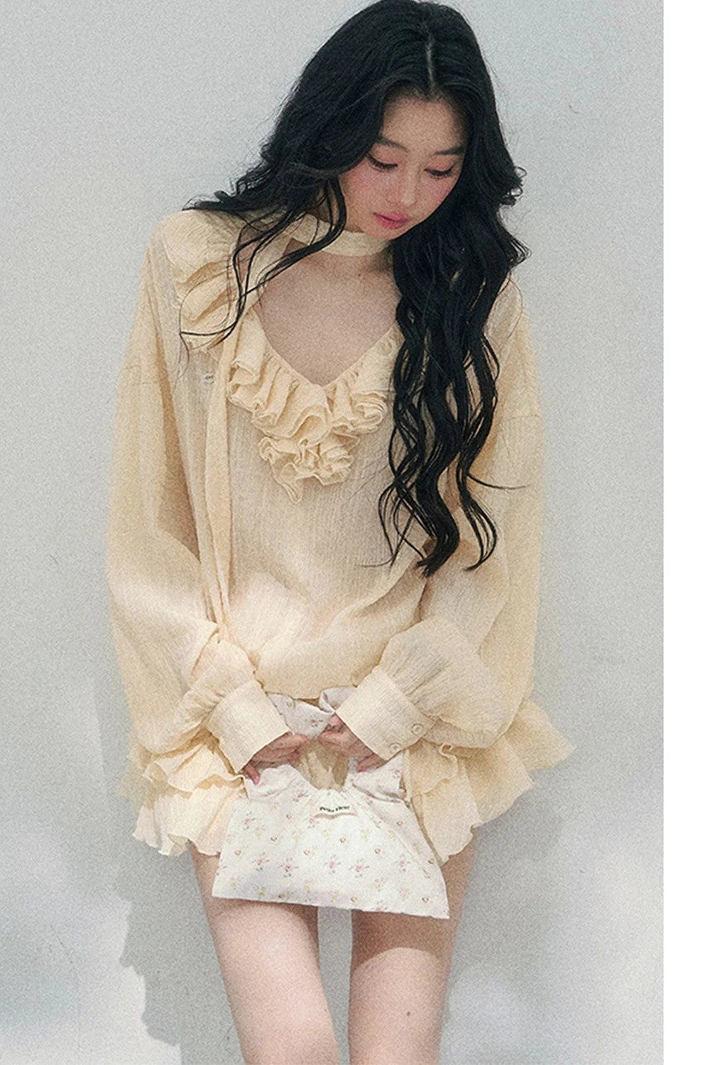 Elegant Ruffled Summer Dress Set