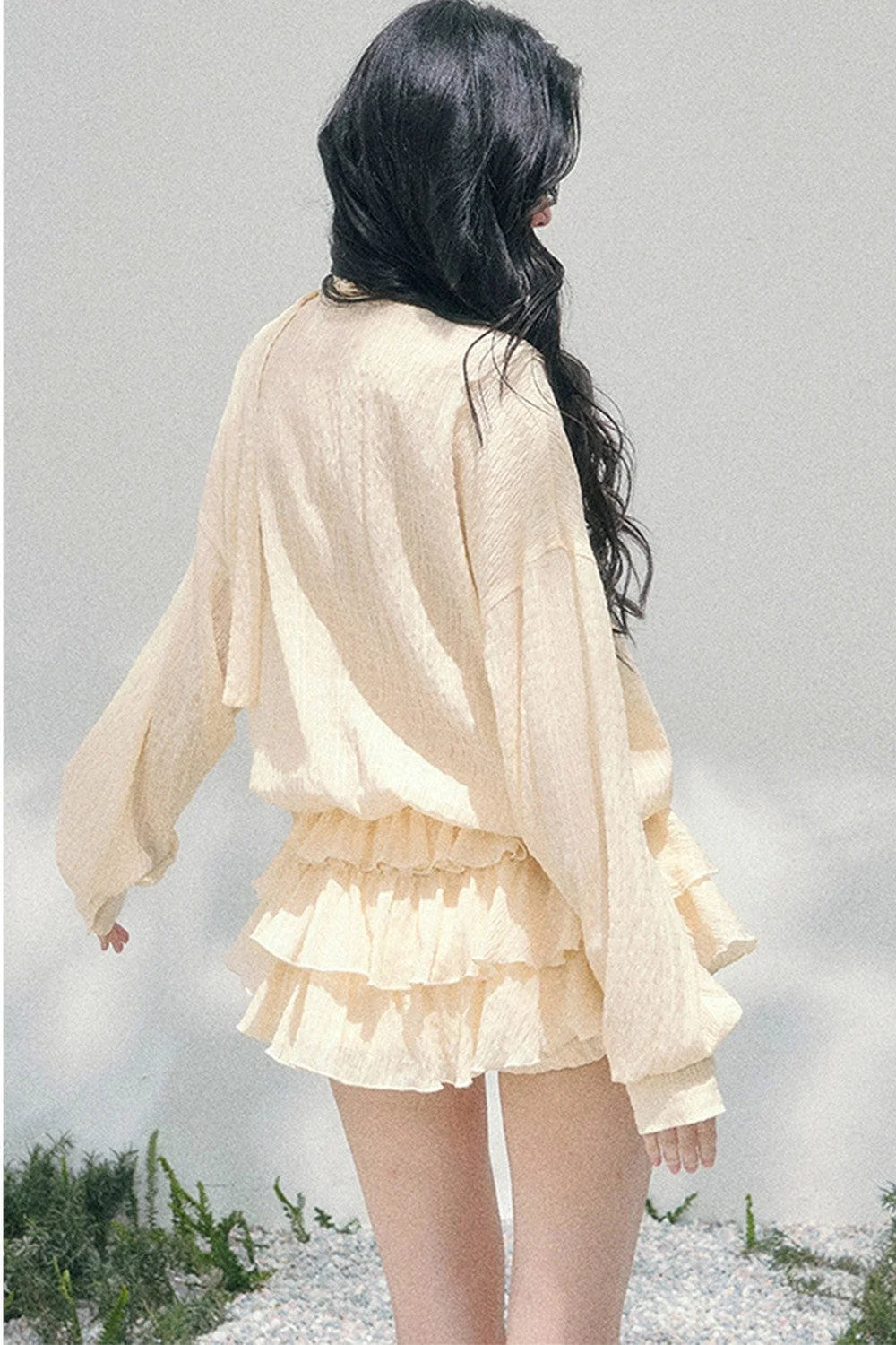 Elegant Ruffled Summer Dress Set