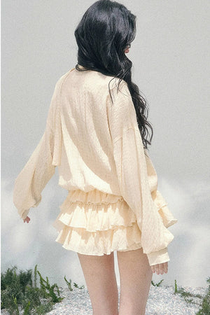 Elegant Ruffled Summer Dress Set