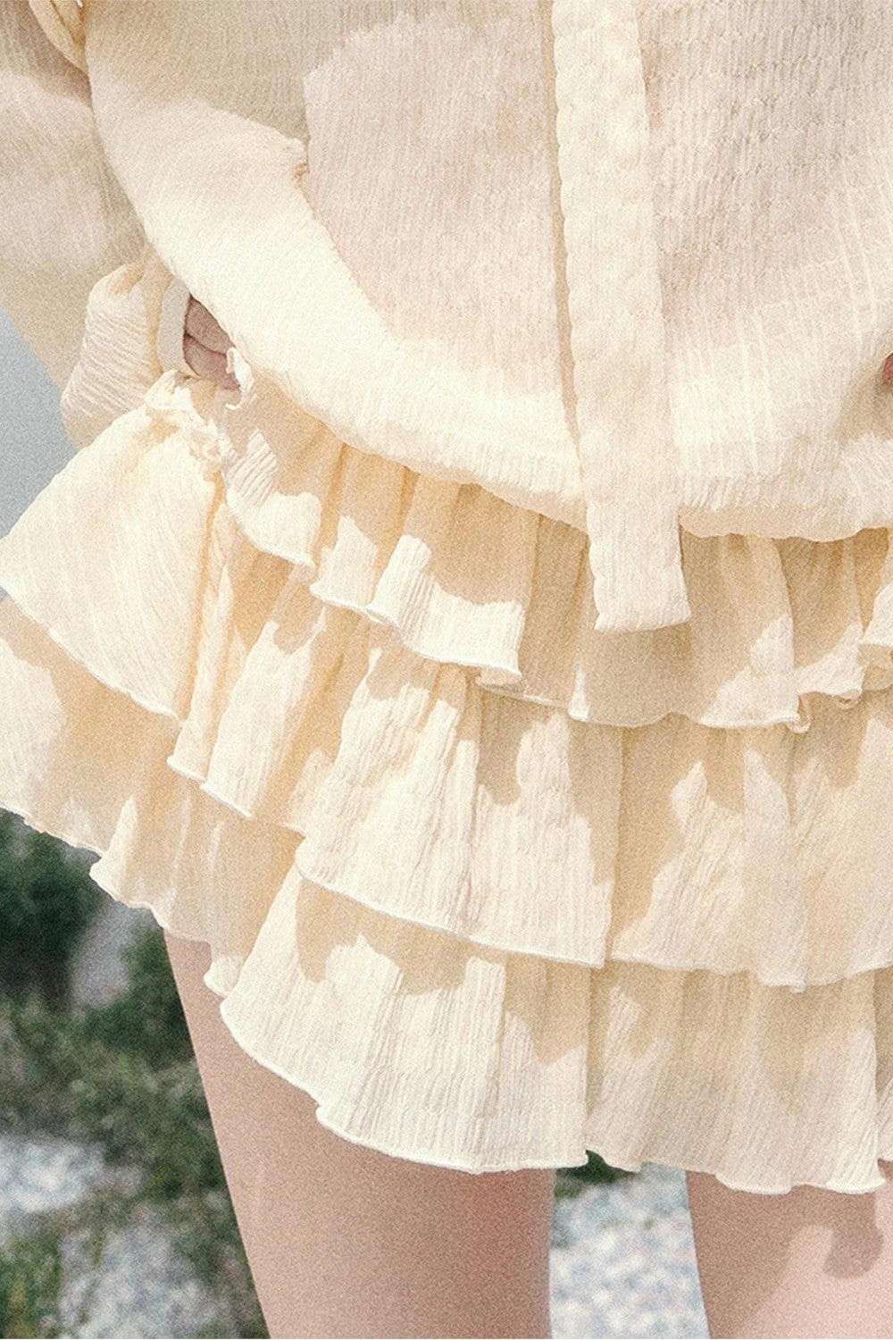 Elegant Ruffled Summer Dress Set