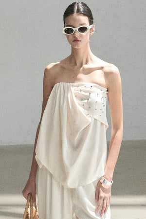 Elegant Satin Two-Piece Set-Up
