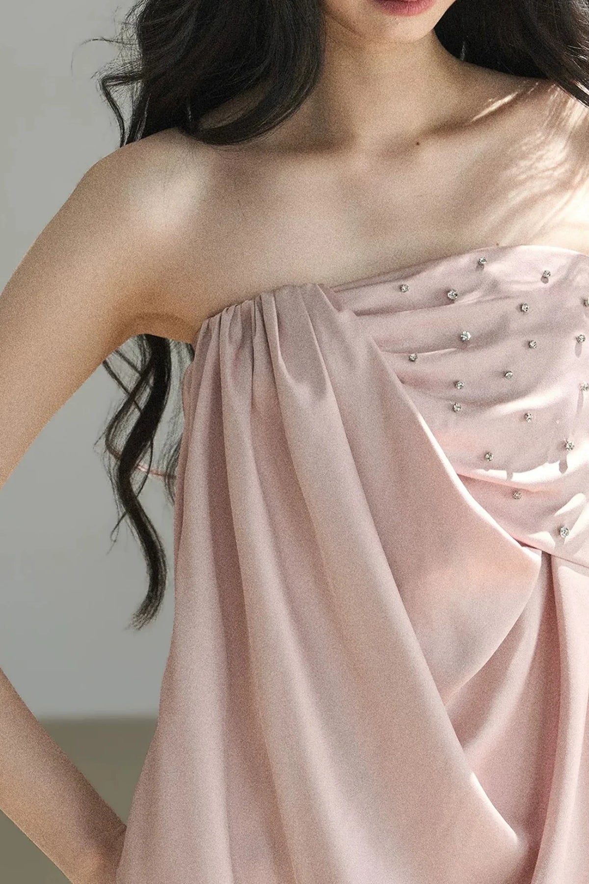 Elegant Satin Two-Piece Set-Up