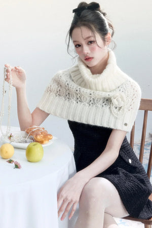 Elegant Tweed Pleated Dress