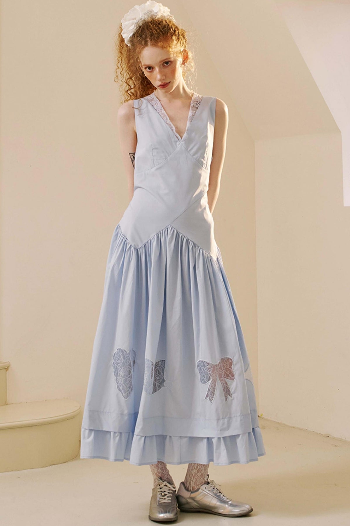 Elegant V-Neck Lace Dress