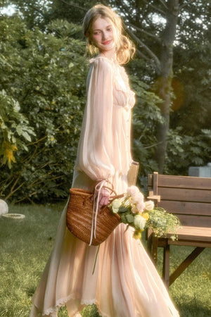 Elegant Vintage Tencel Air Fabric Two-Piece Set-Up
