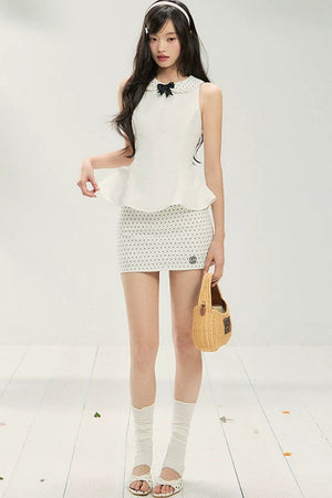 Elegant Waist-Cinching Skirt Set-Up