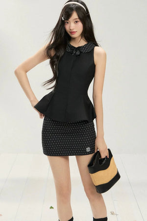 Elegant Waist-Cinching Skirt Set-Up