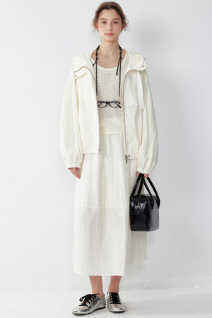 Elegant White A-Line Skirt