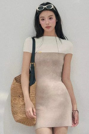 Elegant White Knit Dress