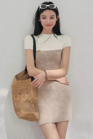 Elegant White Knit Dress