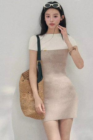 Elegant White Knit Dress