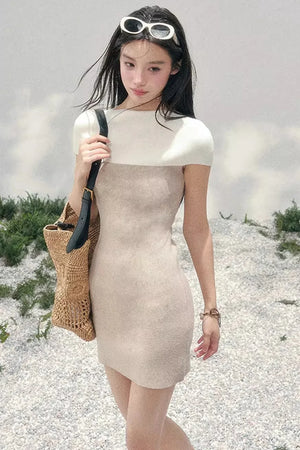 Elegant White Knit Dress
