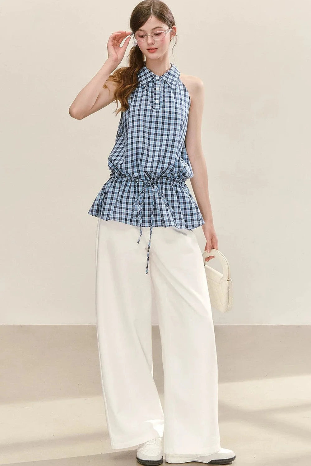 Elegant Wide-Leg White Pants
