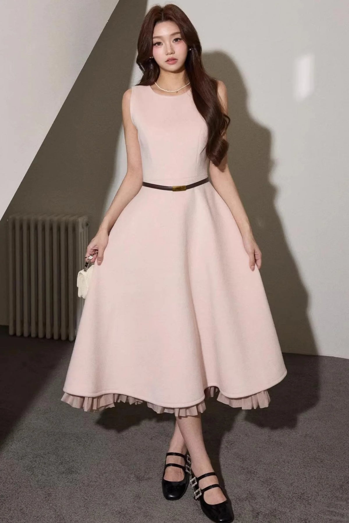 Elegant Wool Dress Short Coat Set-Up