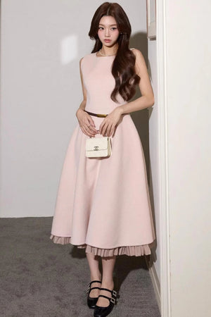 Elegant Wool Dress Short Coat Set-Up