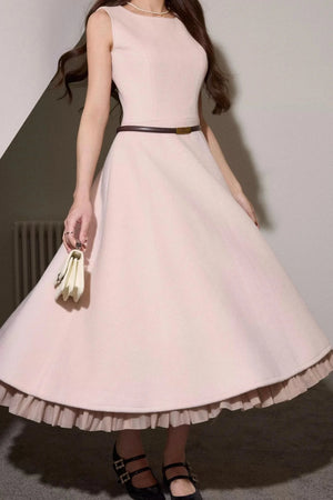 Elegant Wool Dress Short Coat Set-Up