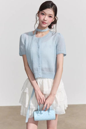 Elegant Wool Knit Cardigan Top