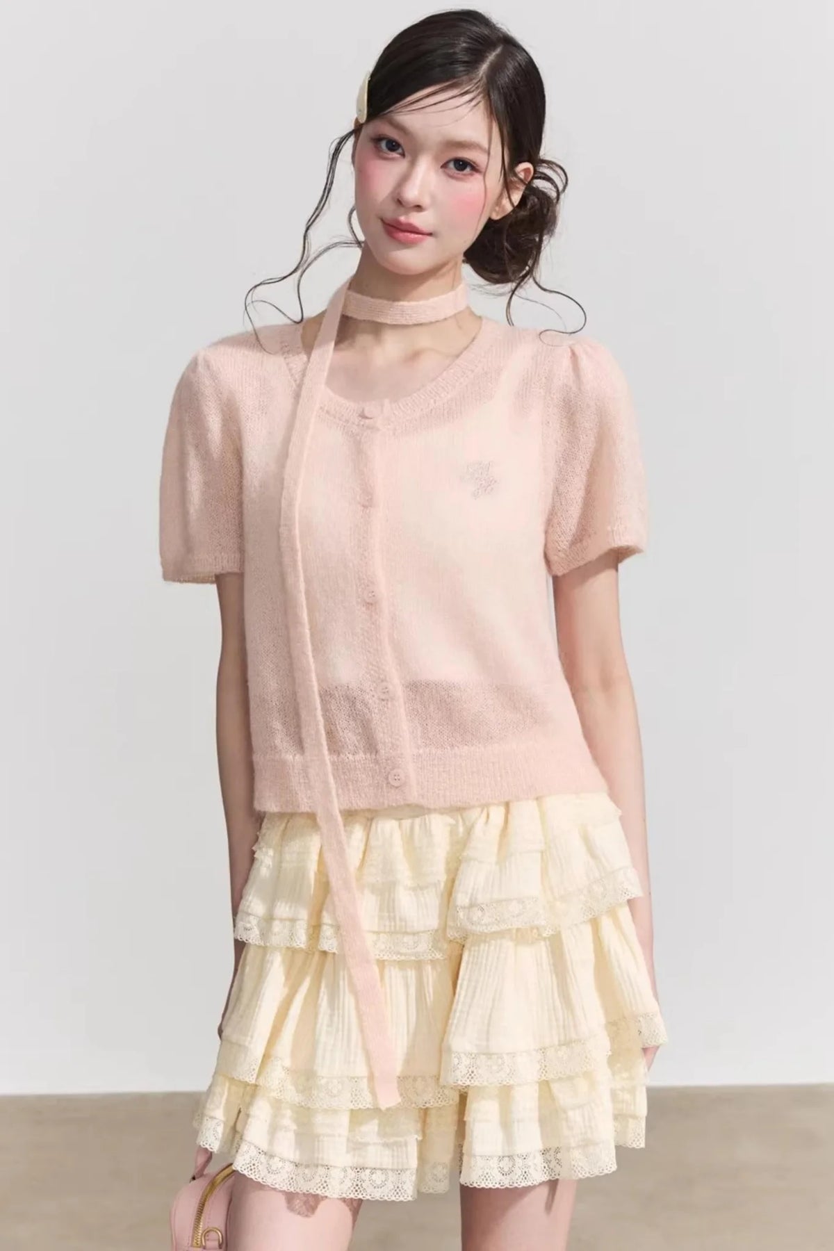 Elegant Wool Knit Cardigan Top
