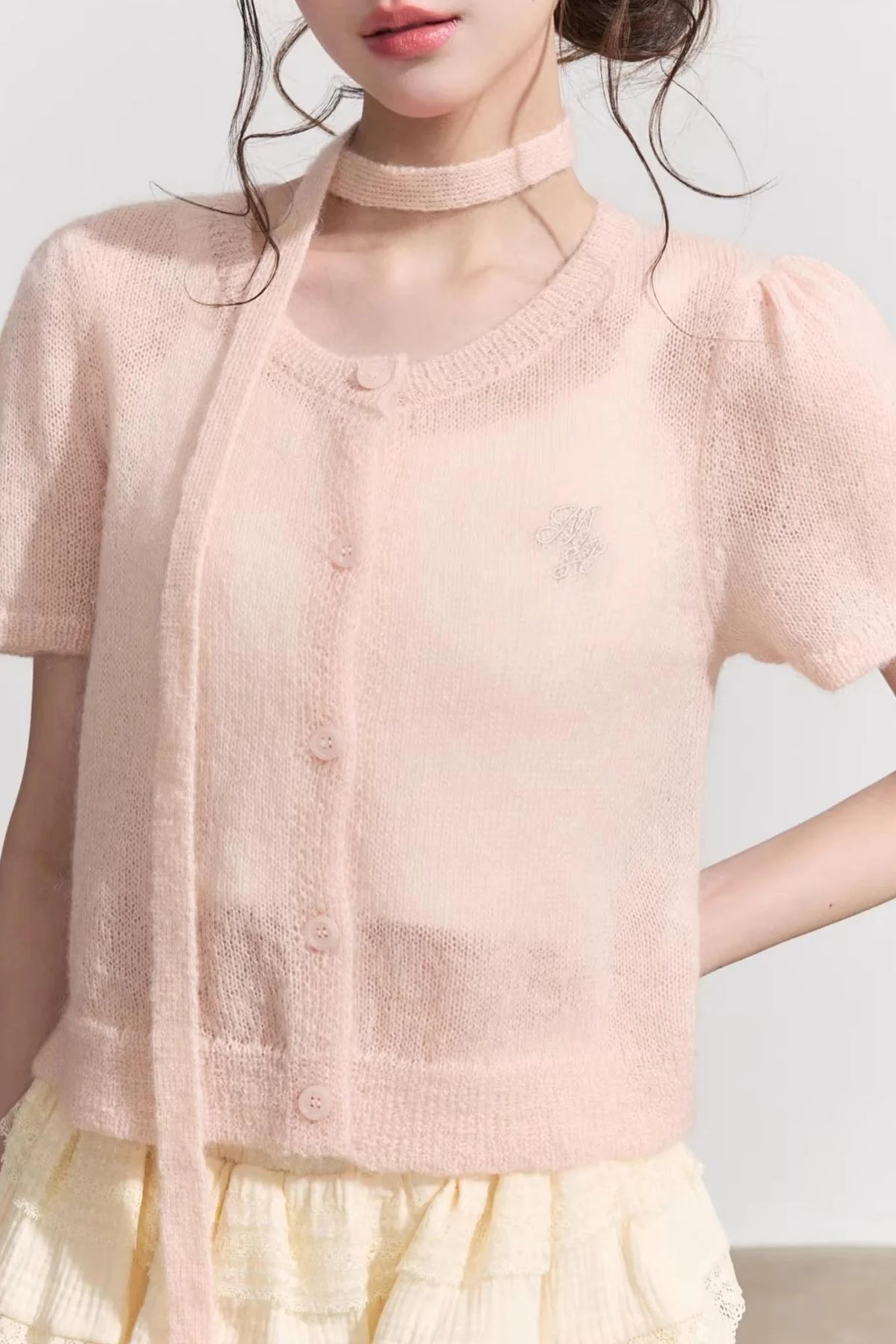 Elegant Wool Knit Cardigan Top