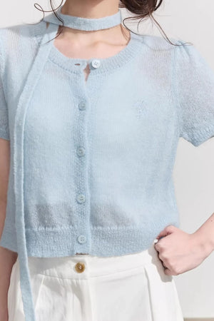 Elegant Wool Knit Cardigan Top