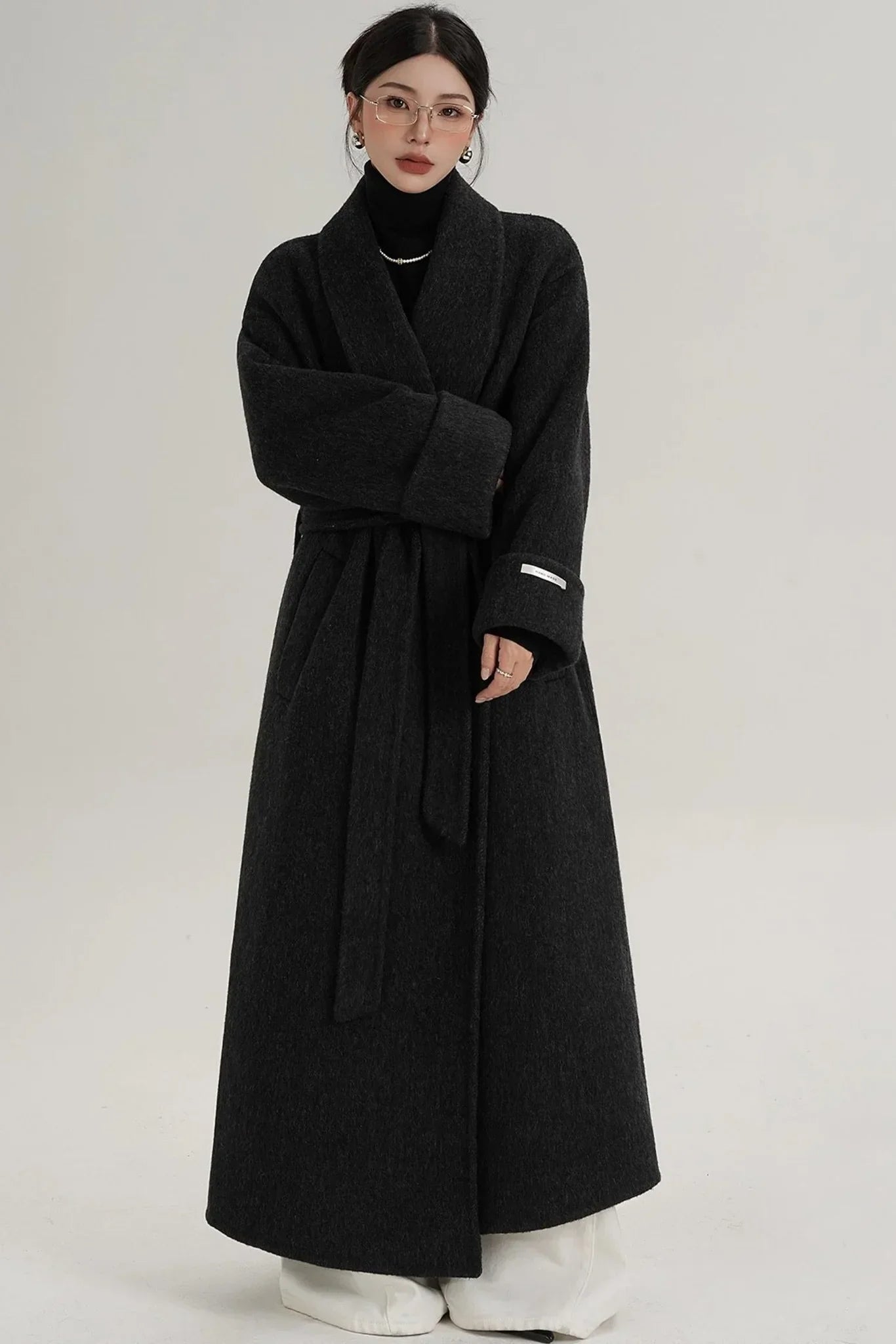 Elegant Wool Lapel Coat