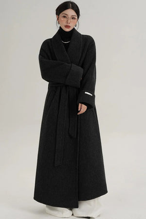 Elegant Wool Lapel Coat